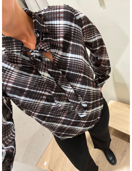 VIDALIANA KIKA V-NECK L/S BOWTIE TOP