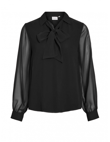 VIDALIANA KIKA V-NECK L/S BOWTIE TOP