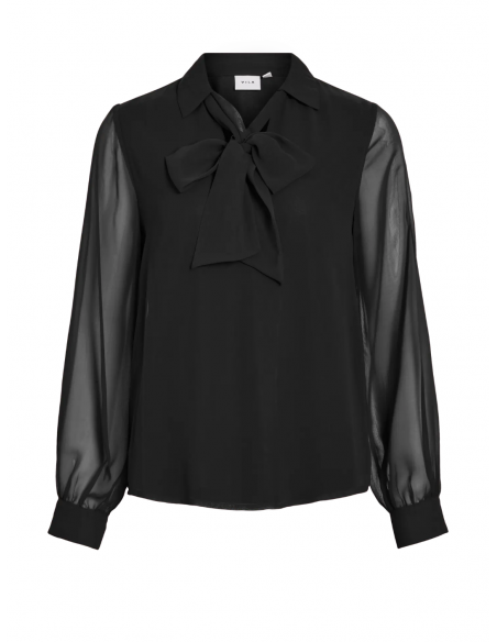 VIDALIANA KIKA V-NECK L/S BOWTIE TOP