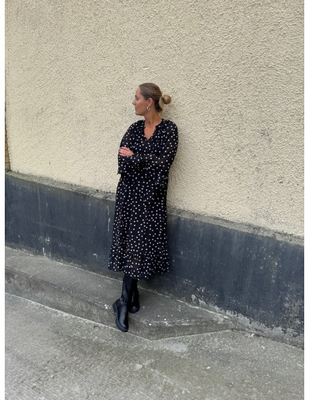 OBJGINA L/S RE LONG DRESS