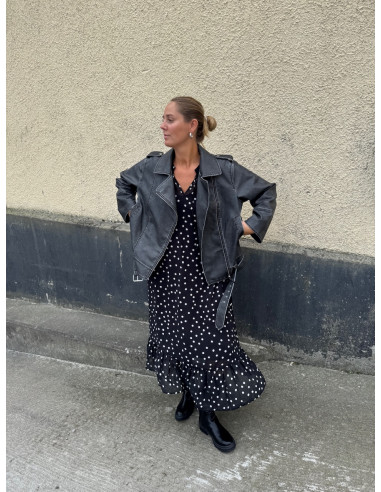 OBJGINA L/S RE LONG DRESS