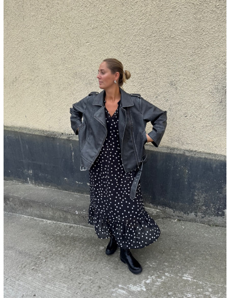 OBJGINA L/S RE LONG DRESS