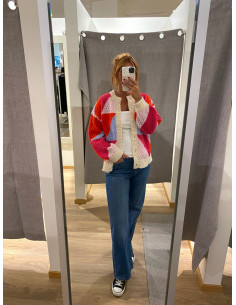 PCJANEL LS O-NECK KNIT CARDIGAN