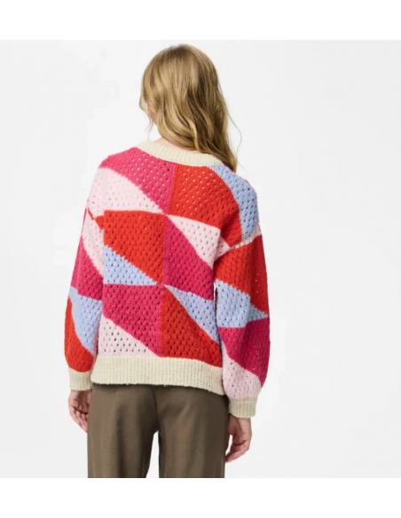 PCJANEL LS O-NECK KNIT CARDIGAN