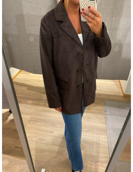 ONLTULIP FAUX SUEDE BLAZER COAT