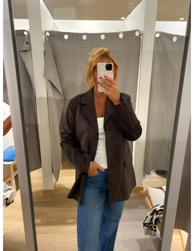 ONLTULIP FAUX SUEDE BLAZER COAT