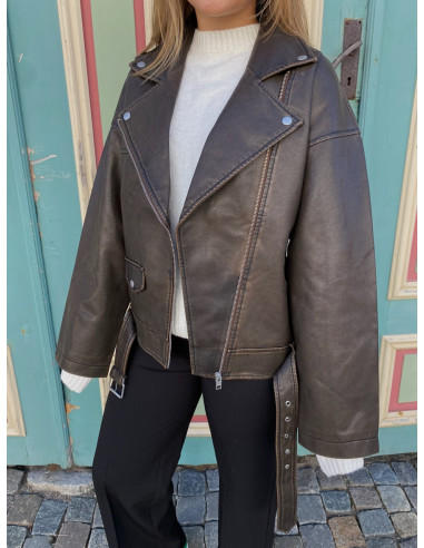 JXFRIDA WASHED BIKER JKT