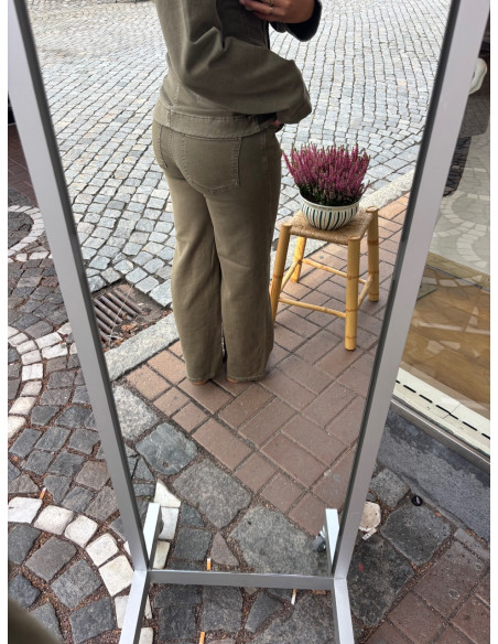 PCSILKE MW WIDE COLORED JEANS