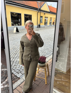 PCSILKE LS COL DENIM SHIRT