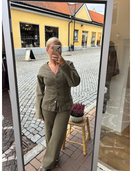 PCSILKE LS COL DENIM SHIRT