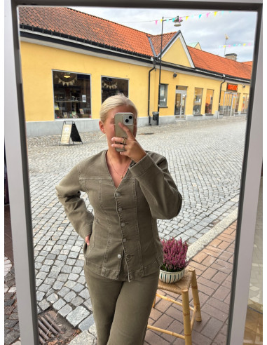 PCSILKE LS COL DENIM SHIRT