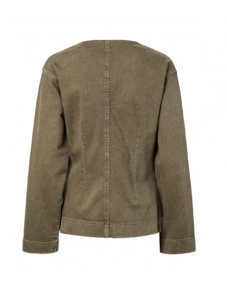 PCSILKE LS COL DENIM SHIRT