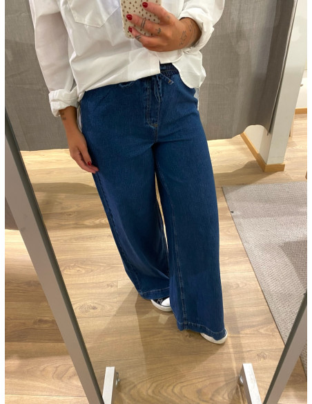 PCSILKE MW PULL UP DENIM PANTS