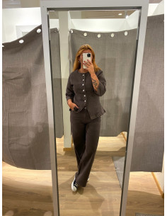 PCSELMA 3/4 DENIM TOP