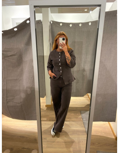 PCSELMA 3/4 DENIM TOP