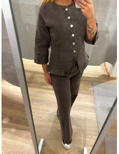 PCSELMA 3/4 DENIM TOP 2