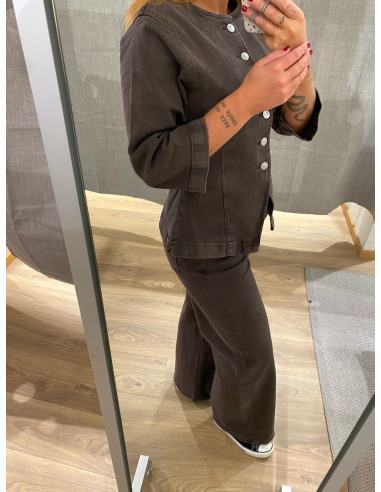 PCSELMA 3/4 DENIM TOP