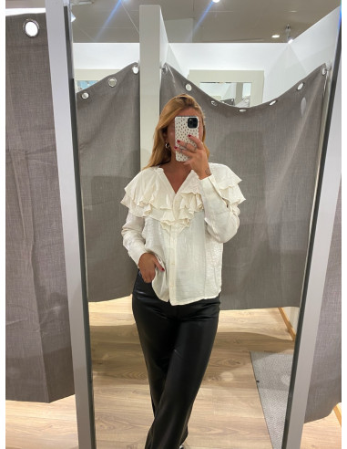 VMLIZZI LS FLOUNCE TOP