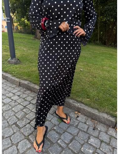 PCJYTTA ANKLE SATIN SKIRT