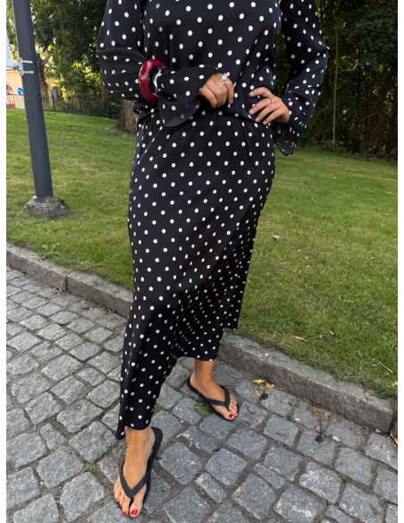 PCJYTTA ANKLE SATIN SKIRT