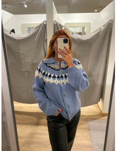 AWTILLIE LS O-NECK KNIT CARDIGAN