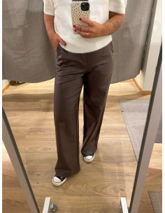 OBJMELBA LISA WIDE COATED PANT