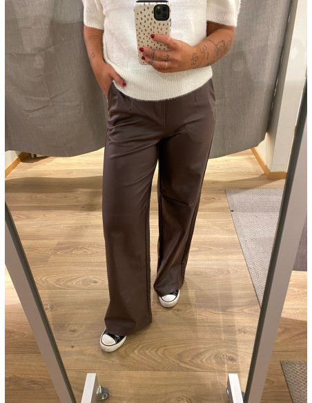 OBJMELBA LISA WIDE COATED PANT