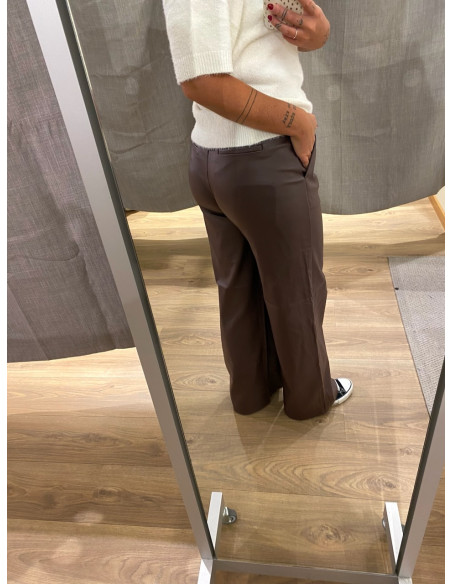 OBJMELBA LISA WIDE COATED PANT