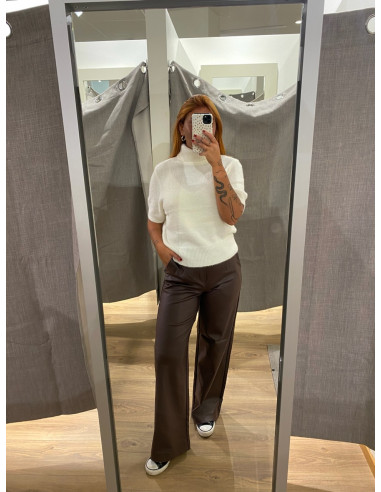 OBJMELBA LISA WIDE COATED PANT