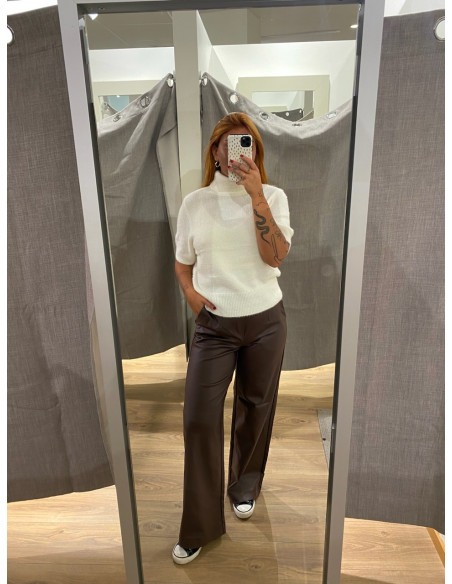 OBJMELBA LISA WIDE COATED PANT