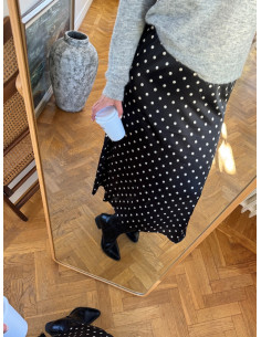 PCJYTTA ANKLE SATIN SKIRT