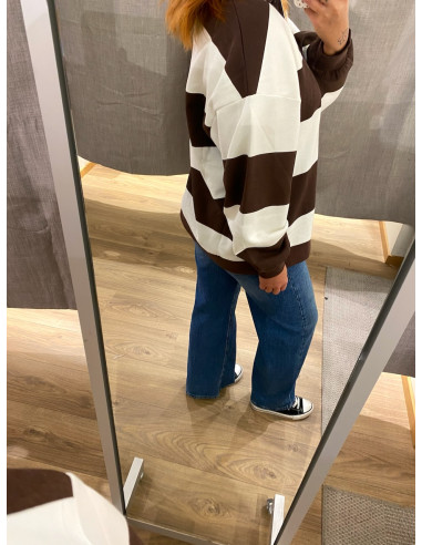 JXPALOMA LOOSE LS STRIPE POLO