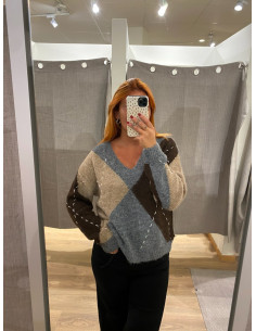 VMBLISS LS V-NECK HANDSTITCH PULLOVER 2