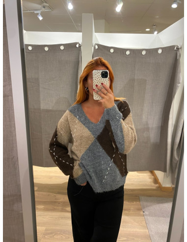 VMBLISS LS V-NECK HANDSTITCH PULLOVER