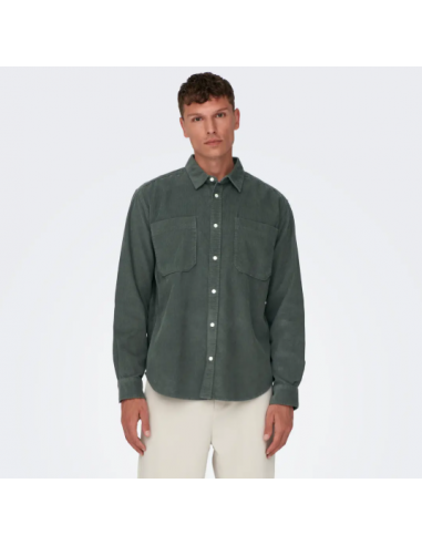 ONSALP RLX 2PKT WASHD CORD LS SHIRT