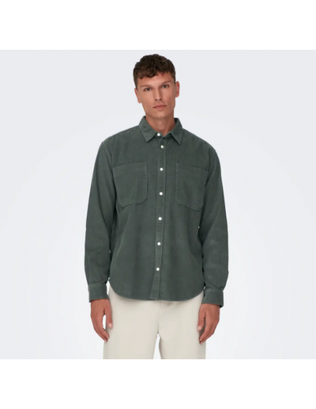 ONSALP RLX 2PKT WASHD CORD LS SHIRT