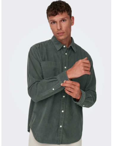 ONSALP RLX 2PKT WASHD CORD LS SHIRT