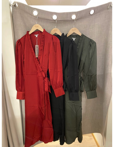 OBJCHILLI L/S WRAP DRESS