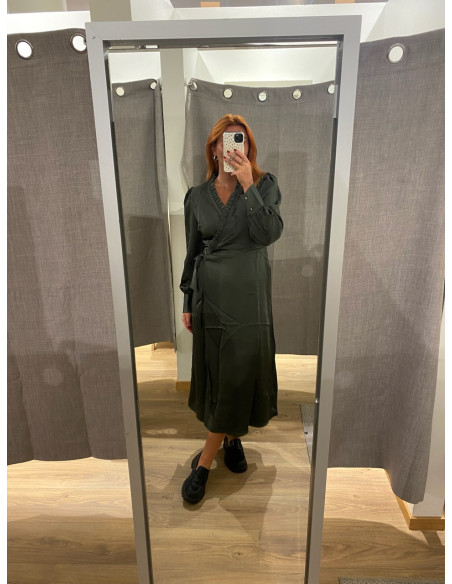 OBJCHILLI L/S WRAP DRESS