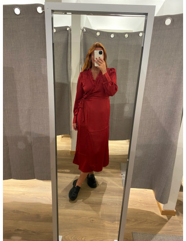 OBJCHILLI L/S WRAP DRESS