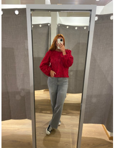 OBJLUCIE L/S RE O-NECK TOP 2