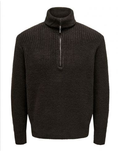 ONSFRAME RLX LS 1/2 ZIP HIGH NECK KNIT