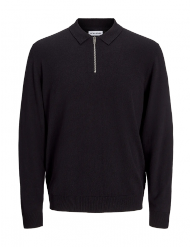 JJEEMIL KNIT POLO HALF ZIP LS NOOS