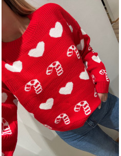 VMCANDYHEARTS LS O-NECK PULLOVER XMAS 2