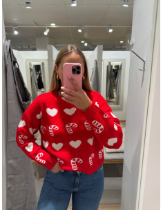 VMCANDYHEARTS LS O-NECK PULLOVER XMAS 2
