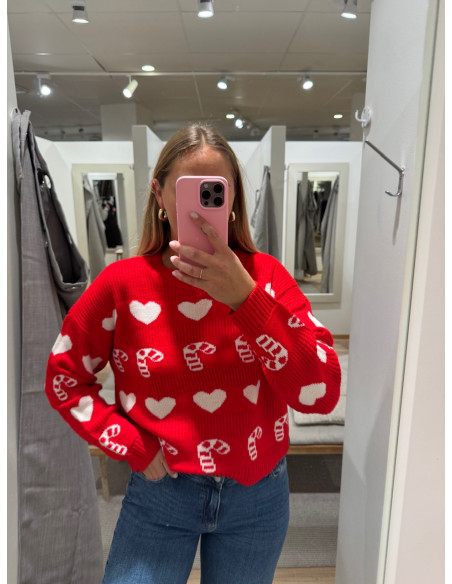 VMCANDYHEARTS LS O-NECK PULLOVER XMAS