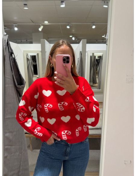 VMCANDYHEARTS LS O-NECK PULLOVER XMAS
