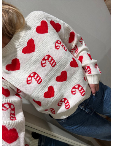 VMCANDYHEARTS LS O-NECK PULLOVER XMAS