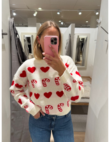 VMCANDYHEARTS LS O-NECK PULLOVER XMAS