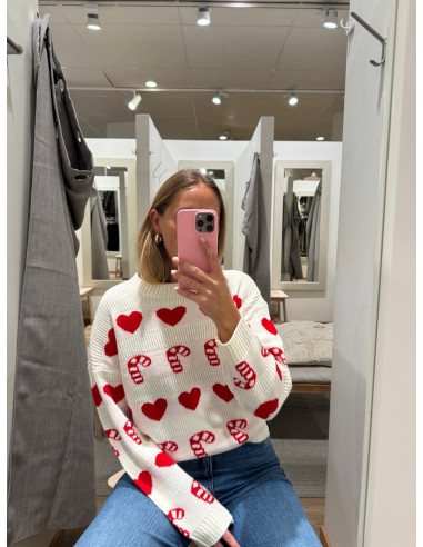 VMCANDYHEARTS LS O-NECK PULLOVER XMAS